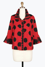 Damee Dots & Scribbles Jacket 4939-RED F24