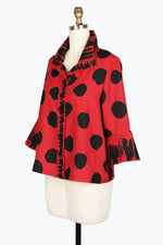 Damee Dots & Scribbles Jacket 4939-RED F24