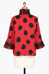 Damee Dots & Scribbles Jacket 4939-RED F24