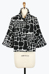 Damee 4962-BLK, Fuscha  S25 Pebble Pattern Croped Jacket