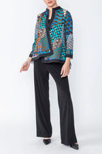 IC Collection ONE BUTTON JACKET W/ CONTRAST Style 5066J