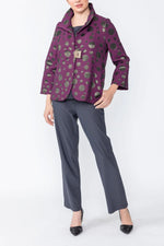 IC Collection METALIC DOT JACKET W/ SIDE POCKET Style 5074J