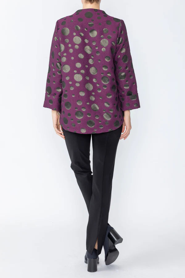 IC Collection METALIC DOT ONE BUTTON JACKET Style 5075J