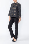 IC Collection ONE BUTTON JACKET W/ GEO METALIC Style 5077J