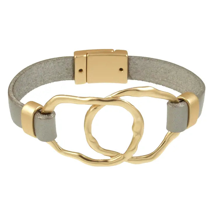 Origin Matt Magnetic Closure Leather Bracelet Style 6239