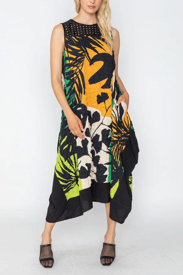 IC Collection TROPICAL PRINT TANK DRESS Style 5407D