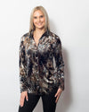 Snoskins Marble Velvet Button Shirt 56379-24F