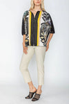 IC Collection ZIP UP SCARE PATTERN TOP Style 5772T