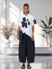 Simply Vanite Shirt  5925-99 blk/flowers, white/black flowers