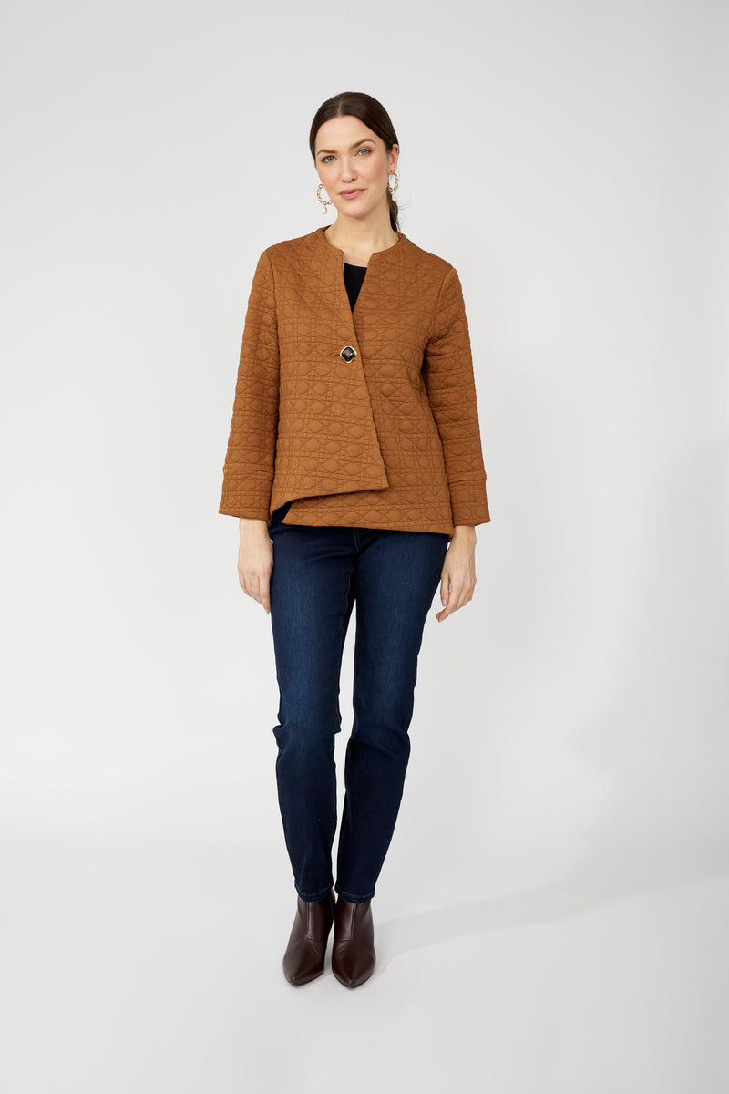 Frank Lyman |Casual Quilted Collared Jacket Style 253333