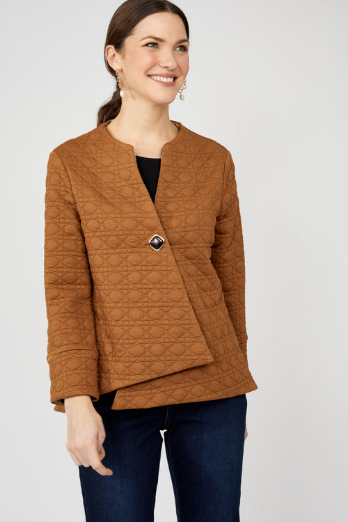 Frank Lyman |Casual Quilted Collared Jacket Style 253333