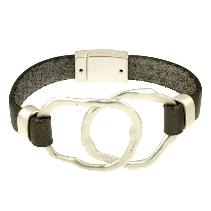 Origin Matt Magnetic Closure Leather Bracelet Style 6239