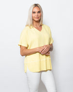 Snoskins Seersucker Knit V-Neck # Style 77585-24S