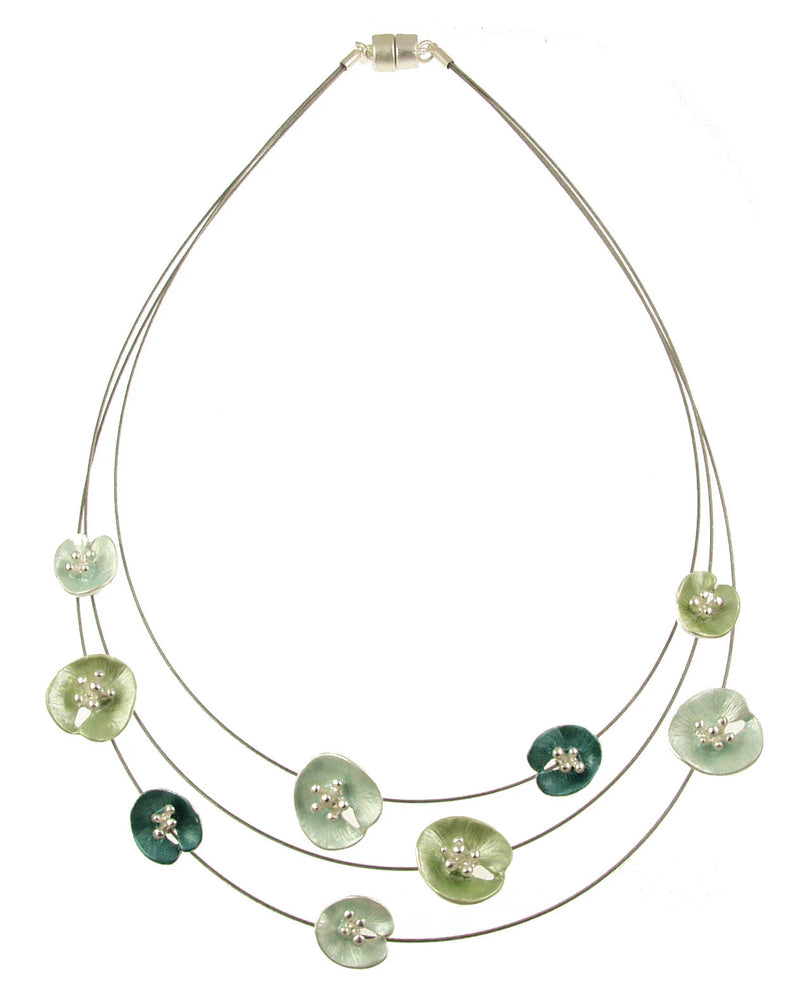 Origin 3 Strand Lilypad Necklace 6752 6752-2 F24