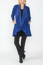 IC Collection Jacket 6922J, Blue, Fuschia