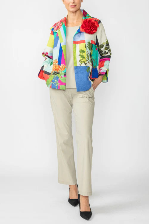 IC Collection Multi print Open Jacket 7049J S25