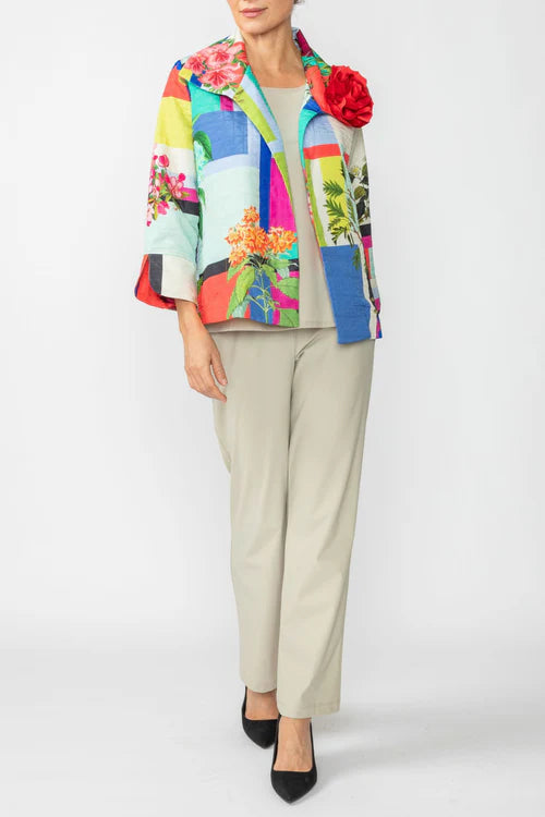 IC Collection Multi print Open Jacket 7049J S25