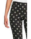 Krazy Larry Pull on Ankle Black Mini Flowers P507.