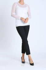 IC Collection Basic Mesh Long Sleeve Top Style 8454T