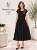 Vanite Couture88076, black, pleated dress F26