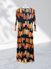 Vanite Dress 88333 Blue-multi, Orange-Multi S25