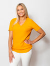 Snoskins Pucker Knit V-Neck with Short Sleeves 88597-25S