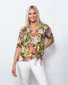 SnoSkins Printed Crinkle Mesh V-Neck  89564-24S