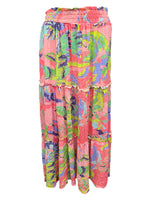 David Cline Long Skirt 91135 Petal, Lagoon, Mango, Cobalt