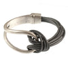 Origin Matt Magnetic Bracelet Knot Leather Style 6065