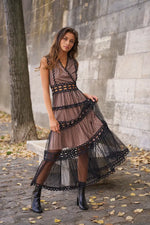 Choklate Paris Ellie Lace Long Dress Style 80983