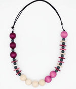 Sylca Shades of Pink Mia Varied Bead Necklace SD25N08 PINK S25