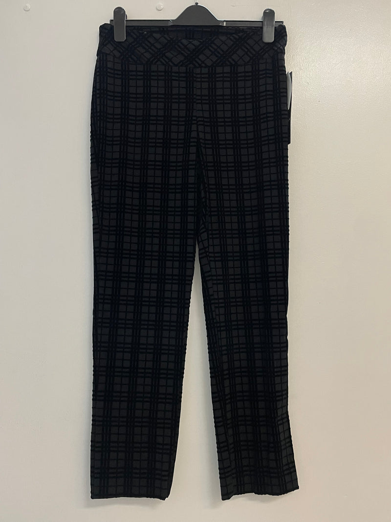 Up! Black Plaid Flocked Pant 66572