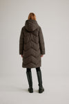 C-RO Quilted Coat with side Zips and Detachable Hood E1643RO-255 + Plus sizes