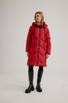 C-RO Quilted Coat with side Zips and Detachable Hood E1643RO-255 + Plus sizes