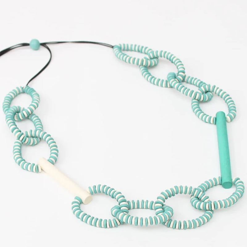 Sylca Aqua & Ivory Melissa Necklace Style EW20N06