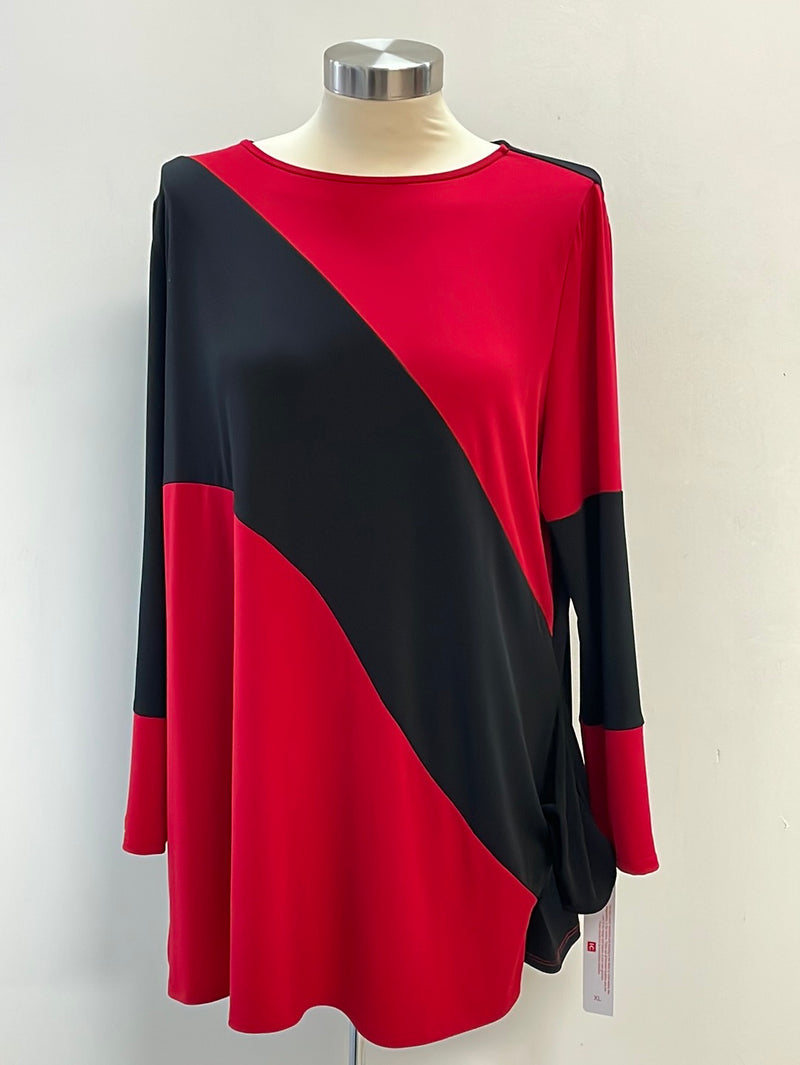 IC Colletion Black and Red Top