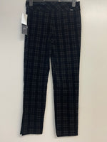 Up! Black Plaid Flocked Pant 66572