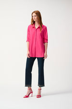 Joseph Ribkoff Woven Button-Down Blouse With Pockets 243958