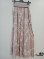 Amorosa Swirl Printed Linen Pants Style AL 8730f