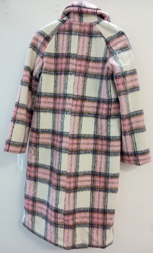 Nikki Jones Pink plaid Coat K5780R-499