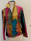 Grace Chuang Jacket Turquoise pink mustard