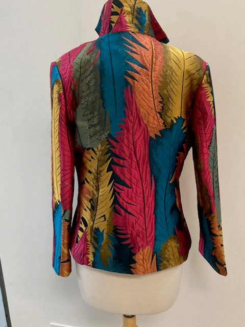 Grace Chuang Jacket Turquoise pink mustard