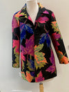 Grace Chuang Jacket 2201-2660 black leaves