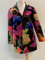 Grace Chuang Jacket 2201-2660 black leaves