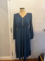 Long Sleeve Navy Dress