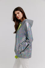 Nikki Jones Adjustable Hooded Blouson in printed reflective fabric K5452R-184