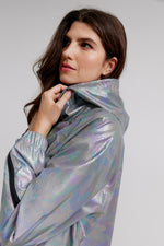 Nikki Jones Adjustable Hooded Blouson in printed reflective fabric K5452R-184