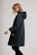 Nikki Jones Super Light Puffer Coat with Contrast Zipper and Cuffs K5457RO-373