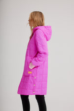 Nikki Jones Super Light Puffer Coat with Contrast Zipper and Cuffs K5457RO-373