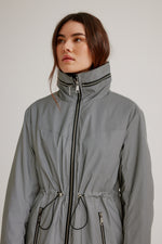 Nikki Jones Reflective Anorak with Hidden Hood and Quilted Lining K5580RO-290 Silver